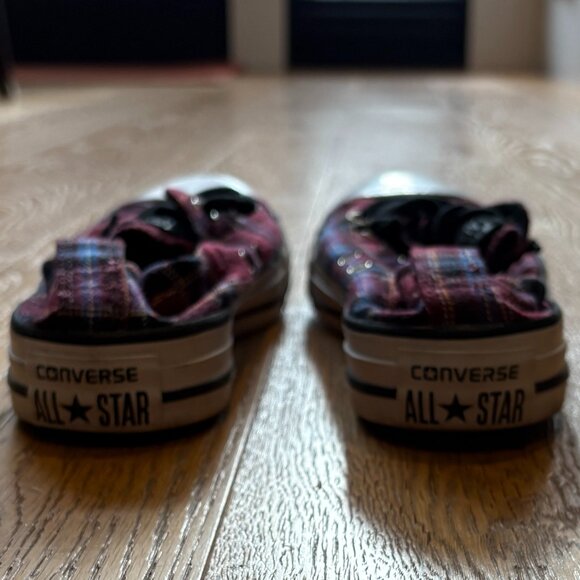 Converse All-Star Low Top Sneakers - Tartan - Size 7.5 - Picture 2 of 5